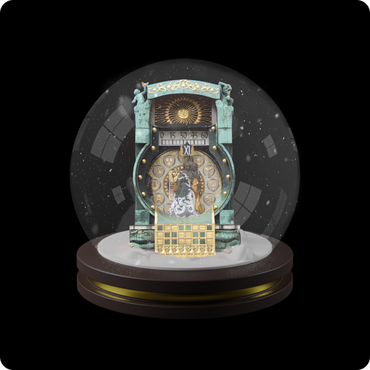 Snow globe Anchor clock